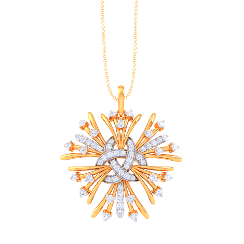 3D Printable Cad jewelry design of Lady diamond Pendant 3D 모델 .c4d .max .obj .3ds .fbx .stl .blend
