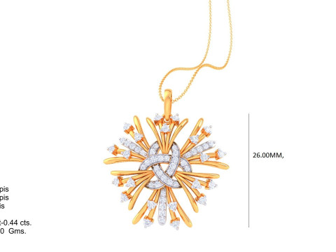3D Printable Cad jewelry design of Lady diamond Pendant 3D 모델