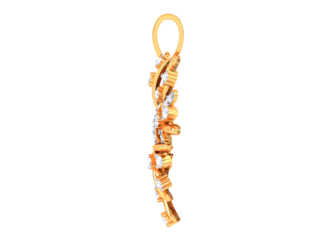 3D Printable Cad jewelry design of Lady diamond Pendant 3D 모델
