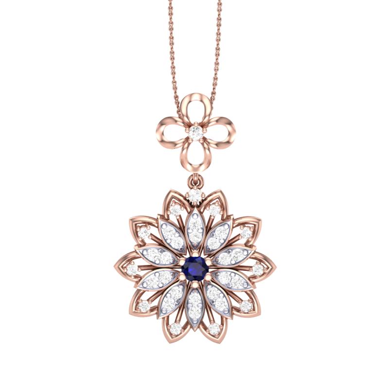 3D Printable Cad jewelry design of Lady diamond Pendant 3D Modell .c4d .max .obj .3ds .fbx .stl .blend
