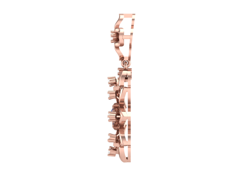 3D Printable Cad jewelry design of Lady diamond Pendant 3D Modell