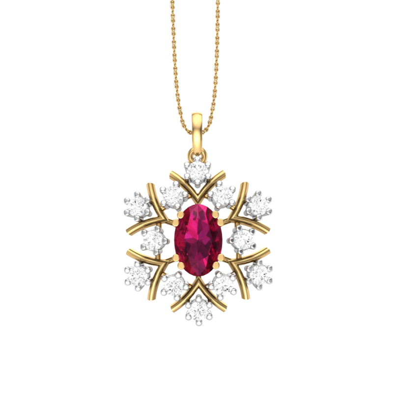 3D Printable Cad jewelry design of Lady diamond Pendant 3Dモデル .c4d .max .obj .3ds .fbx .stl .blend