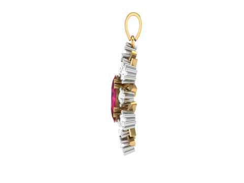 3D Printable Cad jewelry design of Lady diamond Pendant 3D Model