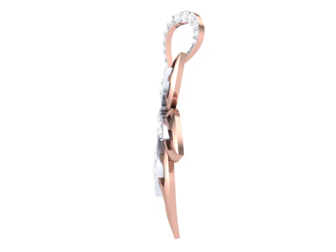 3D Printable Cad jewelry design of Lady diamond Pendant 3D Model