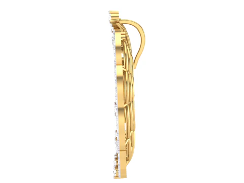 3D Printable Cad jewelry design of Lady diamond Pendant 3D Model