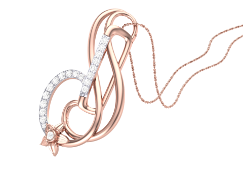 3D Printable Cad jewelry design of Lady diamond Pendant 3D 모델