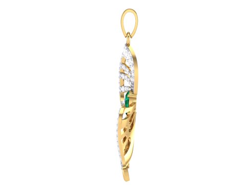 3D Printable Cad jewelry design of Lady diamond Pendant Model 3D