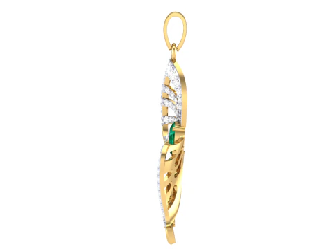 3D Printable Cad jewelry design of Lady diamond Pendant 3D Model
