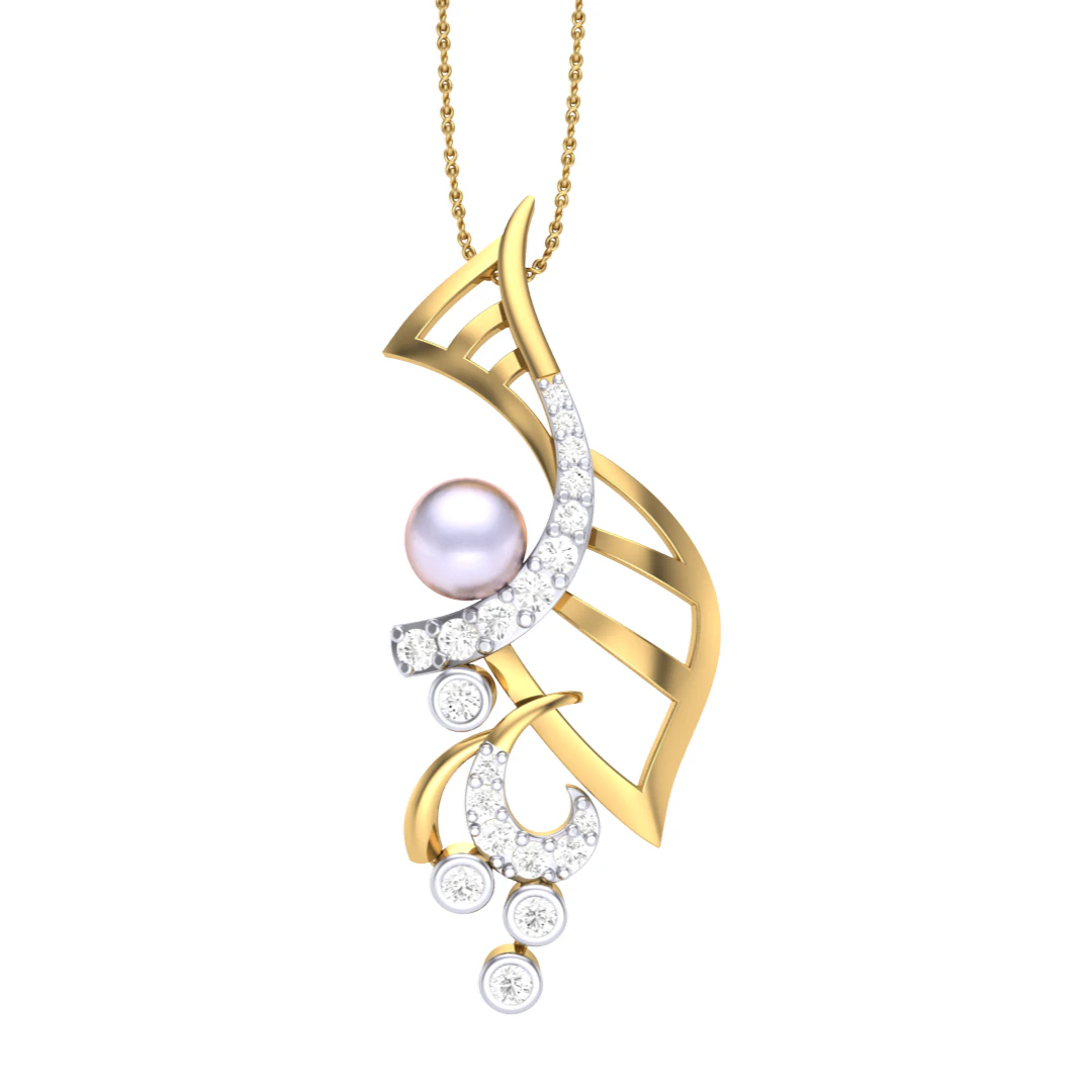 3D Printable Cad jewelry design of Lady diamond Pendant 3D Model .c4d .max .obj .3ds .fbx .stl .blend 