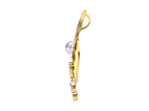3D Printable Cad jewelry design of Lady diamond Pendant 3D 모델