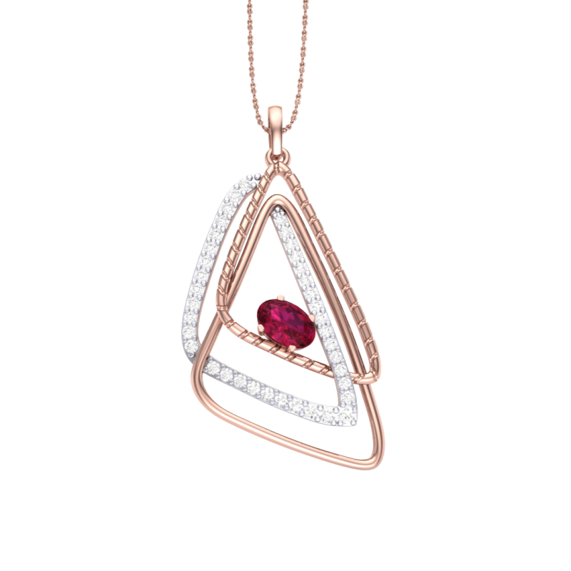 3D Printable Cad jewelry design of Lady diamond Pendant 3D Model .c4d .max .obj .3ds .fbx .stl .blend