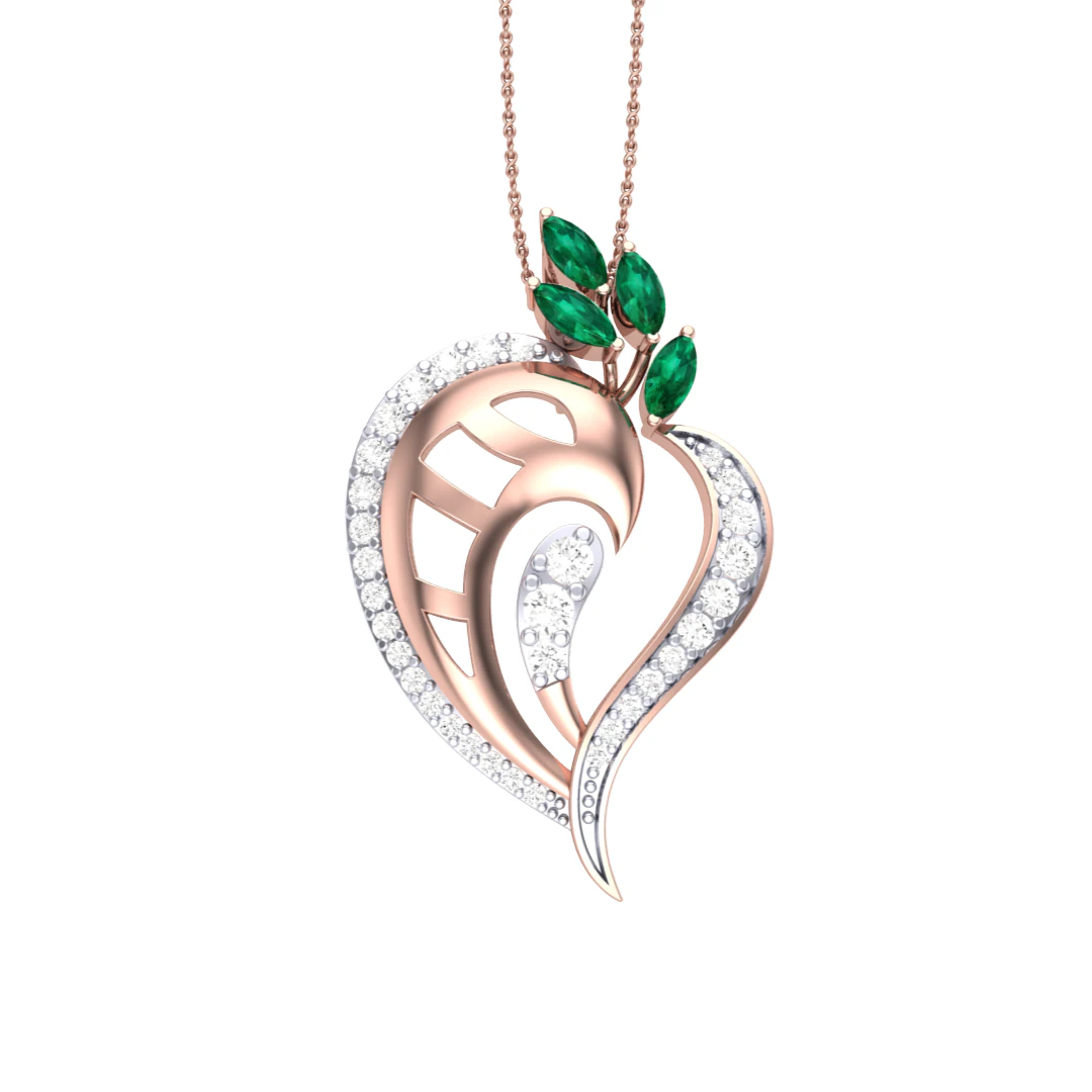 3D Printable Cad jewelry design of Lady diamond Pendant 3D Model .c4d .max .obj .3ds .fbx .stl .blend 