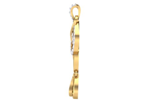 3D Printable Cad jewelry design of Lady diamond Pendant Model 3D