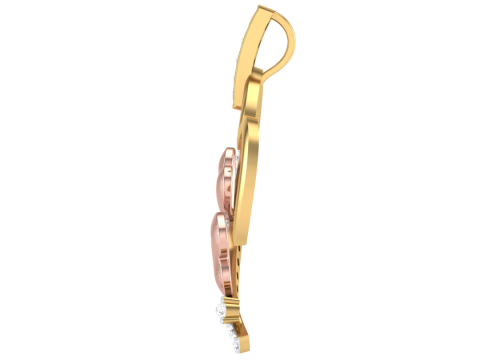 3D Printable Cad jewelry design of Lady diamond Pendant Modelo 3D