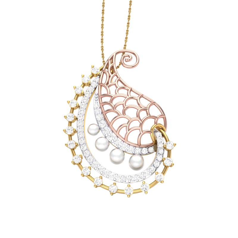 3D Printable Cad jewelry design of Lady diamond Pendant Modelo 3D .c4d .max .obj .3ds .fbx .stl .blend