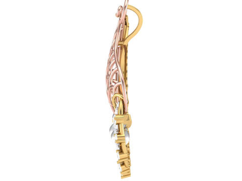 3D Printable Cad jewelry design of Lady diamond Pendant Modelo 3D