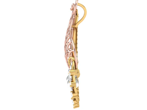 3D Printable Cad jewelry design of Lady diamond Pendant 3D Model