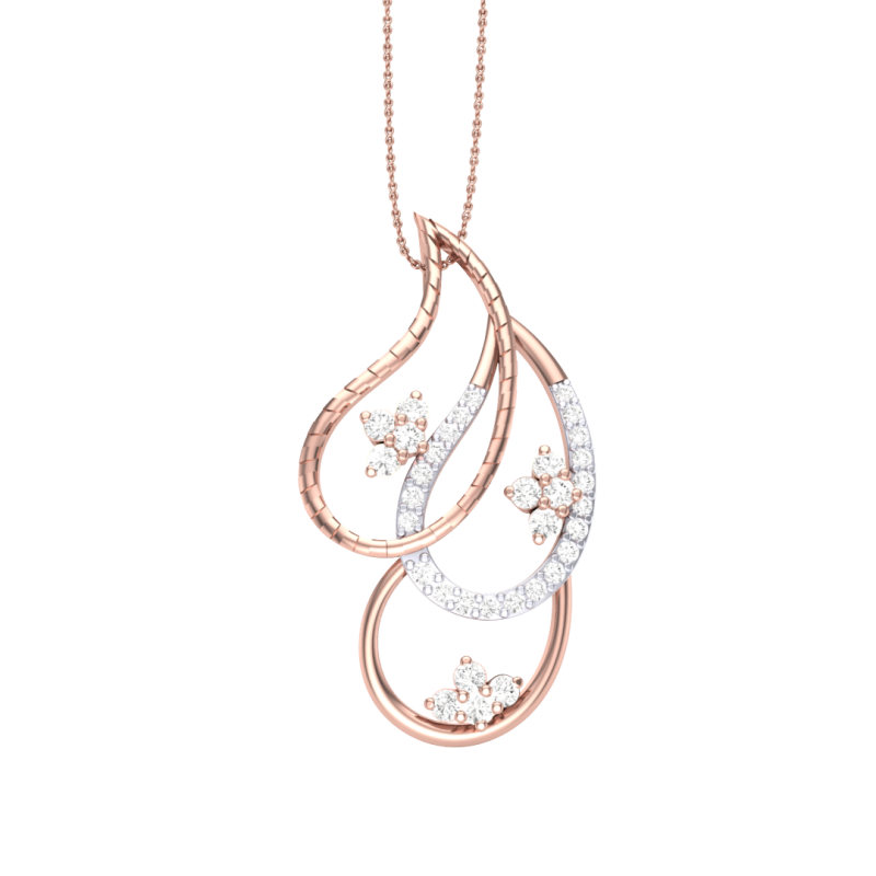 3D Printable Cad jewelry design of Lady diamond Pendant Modèle 3D .c4d .max .obj .3ds .fbx .stl .blend