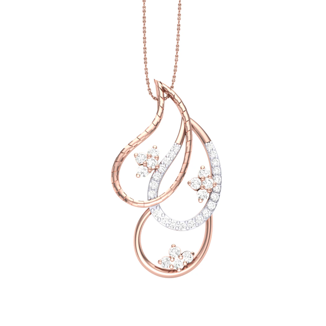 3D Printable Cad jewelry design of Lady diamond Pendant 3D Model .c4d .max .obj .3ds .fbx .stl .blend 