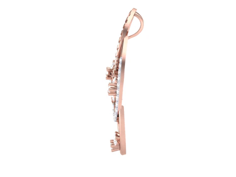 3D Printable Cad jewelry design of Lady diamond Pendant 3D Model