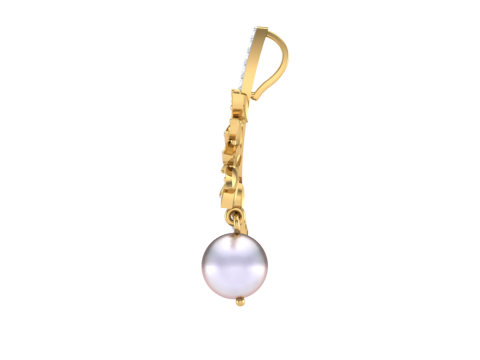 3D Printable Cad jewelry design of Lady diamond Pendant Modèle 3D