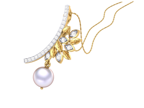 3D Printable Cad jewelry design of Lady diamond Pendant Modèle 3D