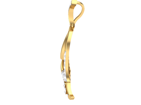 3D Printable Cad jewelry design of Lady diamond Pendant Modèle 3D