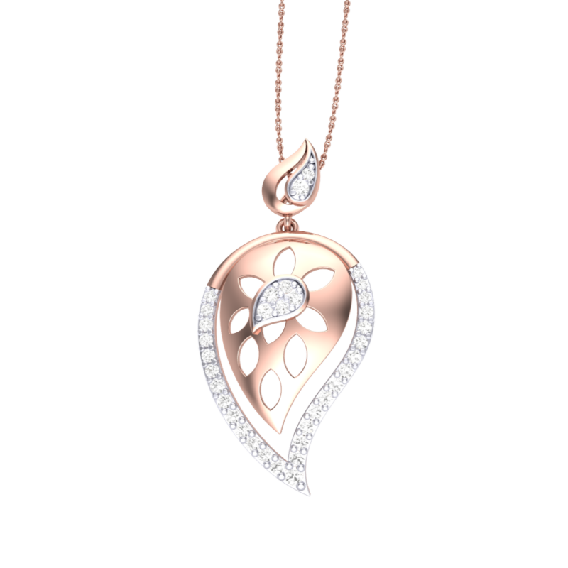 3D Printable Cad jewelry design of Lady diamond Pendant 3D Model .c4d .max .obj .3ds .fbx .stl .blend
