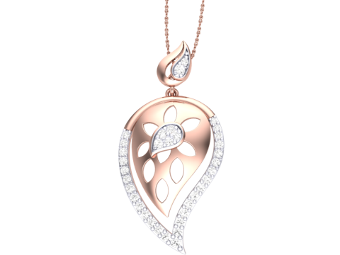 3D Printable Cad jewelry design of Lady diamond Pendant 3D-Modell