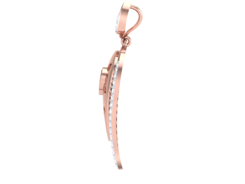 3D Printable Cad jewelry design of Lady diamond Pendant 3D Model