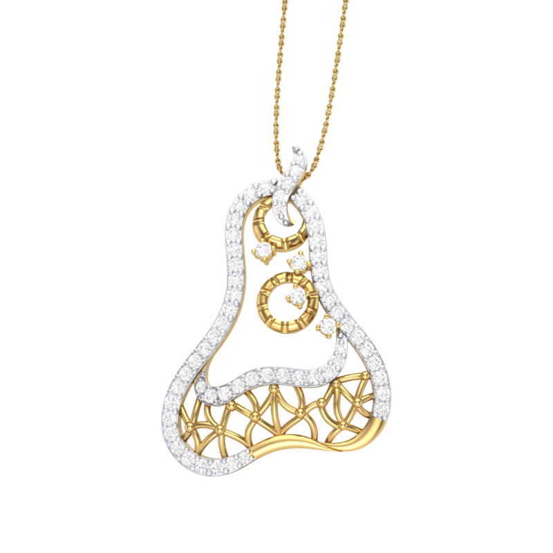 3D Printable Cad jewelry design of Lady diamond Pendant 3D 모델 .c4d .max .obj .3ds .fbx .stl .blend 