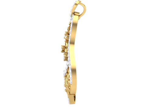 3D Printable Cad jewelry design of Lady diamond Pendant 3D Model