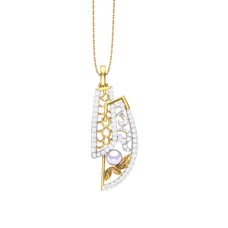 3D Printable Cad jewelry design of Lady diamond Pendant 3D मॉडल .c4d .max .obj .3ds .fbx .stl .blend