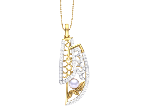 3D Printable Cad jewelry design of Lady diamond Pendant 3D 模型