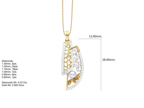 3D Printable Cad jewelry design of Lady diamond Pendant 3D मॉडल