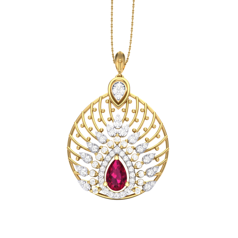 3D Printable Cad jewelry design of Lady diamond Pendant Modelo 3D .c4d .max .obj .3ds .fbx .stl .blend