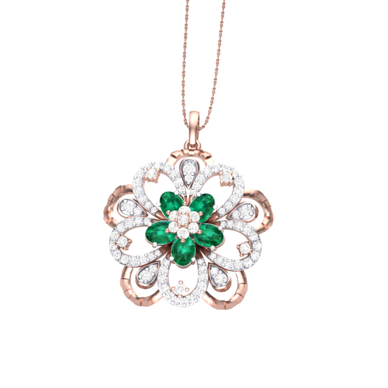 3D Printable Cad jewelry design of Lady diamond Pendant 3D Модель .c4d .max .obj .3ds .fbx .stl .blend