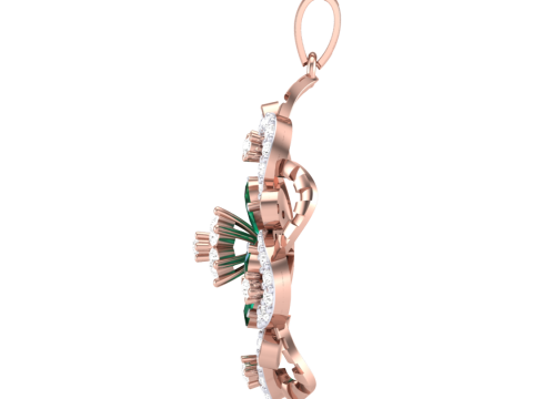 3D Printable Cad jewelry design of Lady diamond Pendant 3D Модель