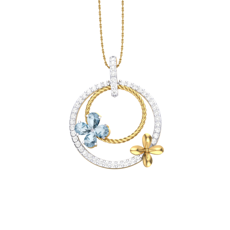3D Printable Cad jewelry design of Lady diamond Pendant Modèle 3D .c4d .max .obj .3ds .fbx .stl .blend