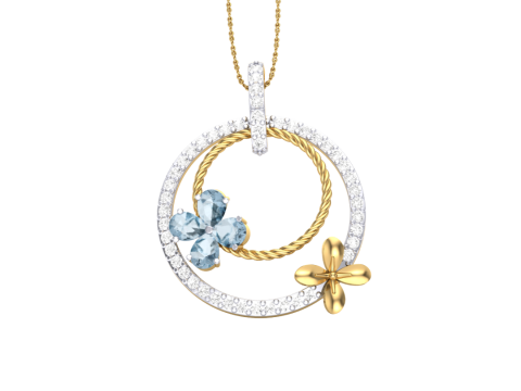 3D Printable Cad jewelry design of Lady diamond Pendant 3D 模型