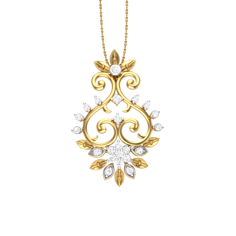 3D Printable Cad jewelry design of Lady diamond Pendant Modelo 3D .c4d .max .obj .3ds .fbx .stl .blend