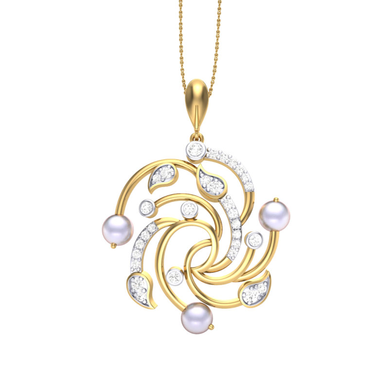 3D Printable Cad jewelry design of Lady diamond Pendant Modèle 3D .c4d .max .obj .3ds .fbx .stl .blend