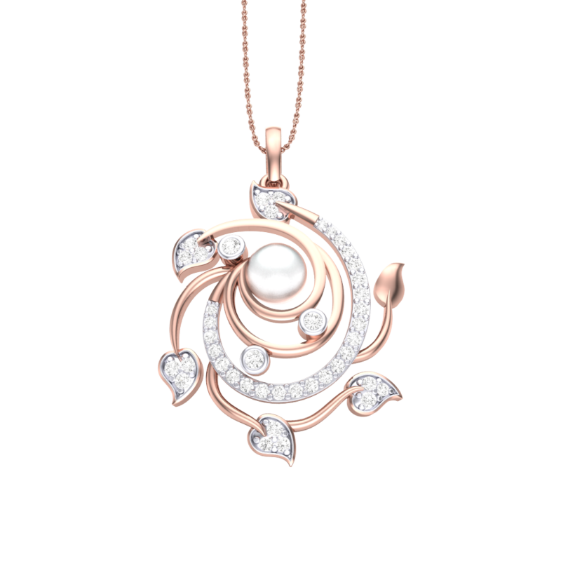 3D Printable Cad jewelry design of Lady diamond Pendant 3D Model .c4d .max .obj .3ds .fbx .stl .blend