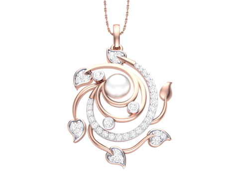 3D Printable Cad jewelry design of Lady diamond Pendant 3D Model