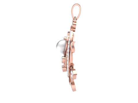 3D Printable Cad jewelry design of Lady diamond Pendant 3D Model