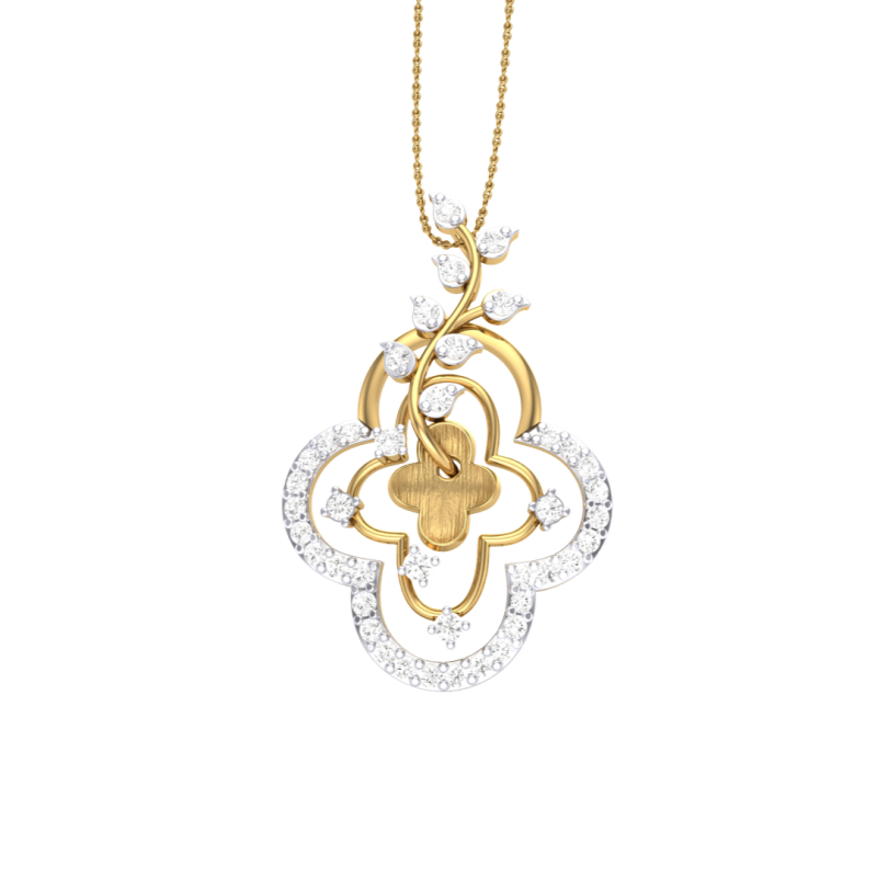 3D Printable Cad jewelry design of Lady diamond Pendant Modello 3D .c4d .max .obj .3ds .fbx .stl .blend