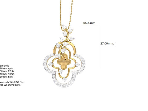 3D Printable Cad jewelry design of Lady diamond Pendant Modello 3D