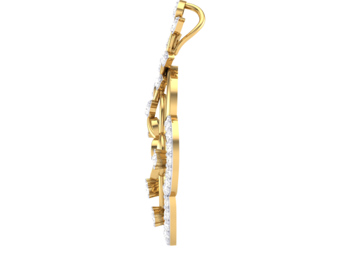 3D Printable Cad jewelry design of Lady diamond Pendant Modello 3D