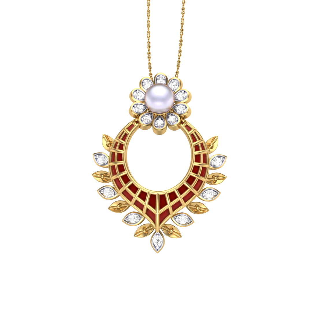 3D Printable Cad jewelry design of Lady diamond Pendant 3D Model .c4d .max .obj .3ds .fbx .stl .blend 