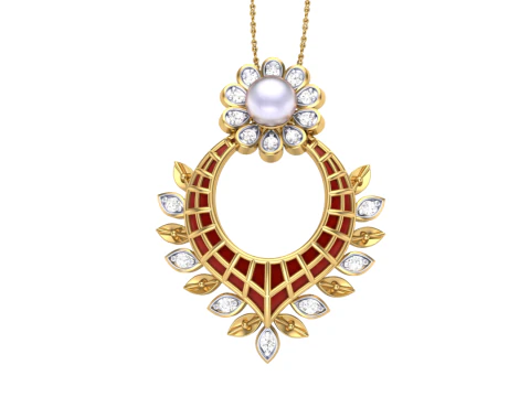 Desain perhiasan Cad 3D yang dapat dicetak dari Liontin Berlian Wanita Model 3D